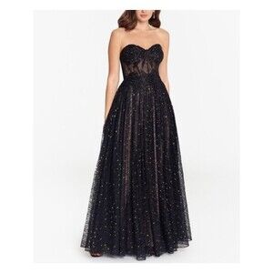 Betsy & Adam Strapless Tulle Ball Gown